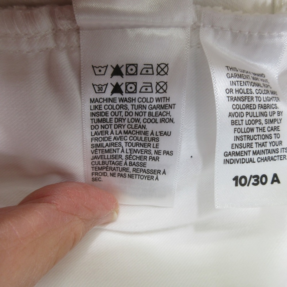 Lucky Brand Women's Ava Mid Rise Skinny Jeans White Denim Stretch Size 10 30 - Picture 16 of 16